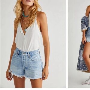 Agolde Parker Denim Shorts in Swapmeet